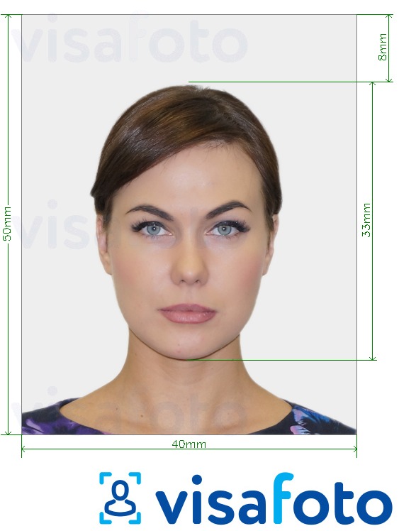 Contoh foto untuk Georgia e-visa 472x591 piksel (4x5 cm) dengan spesifikasi saiz yang tepat.