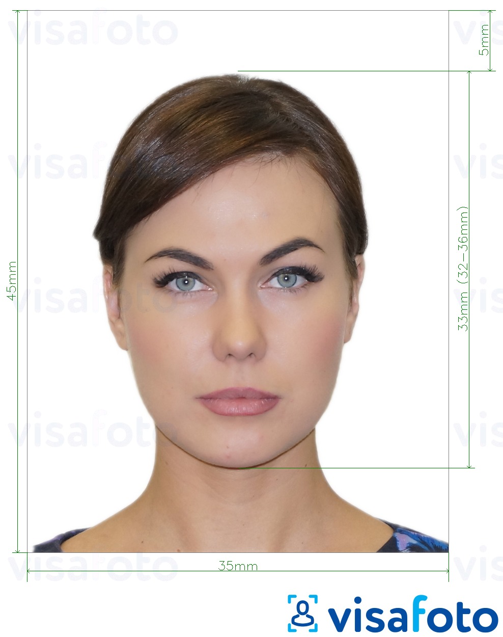 Contoh foto untuk Russian Fan ID  piksel dengan spesifikasi saiz yang tepat.