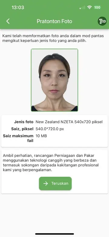 Apl 7ID: Contoh Foto Visa NZeTA