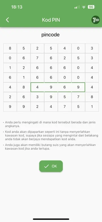 7ID: Simpan PIN dan Kod Anda dengan Selamat